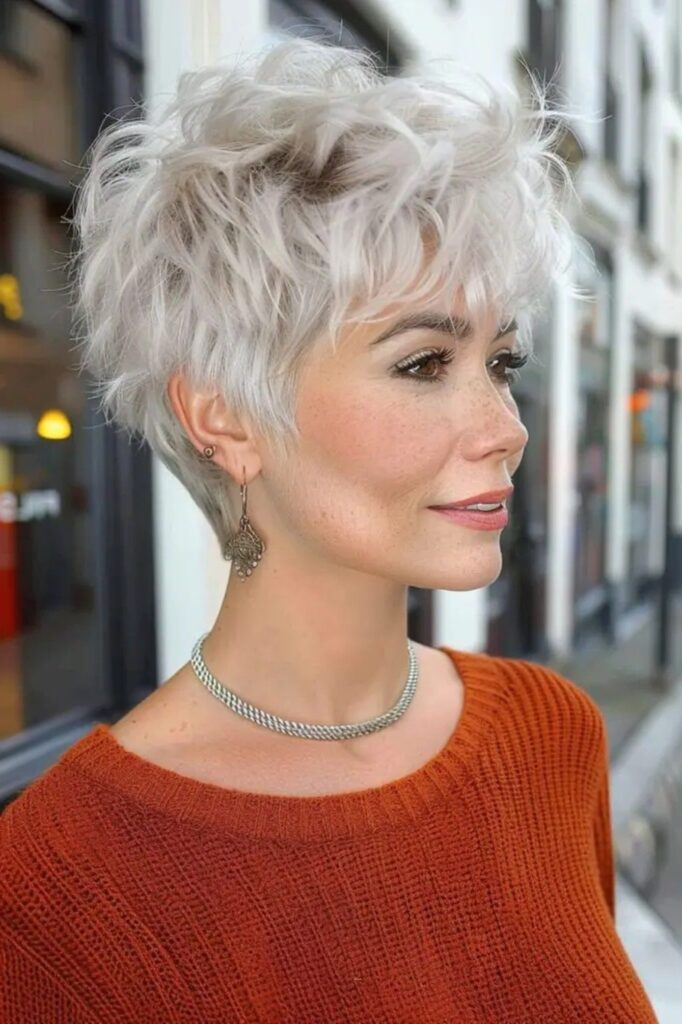 Piece-y Textured Pixie with Soft Curled Spikes