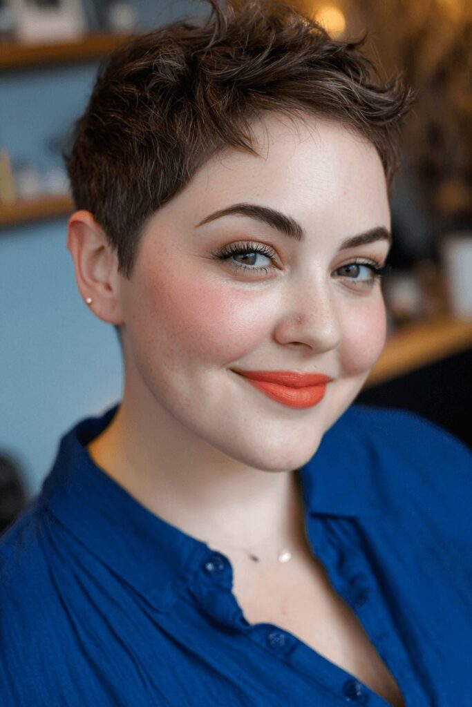 Short Pixie Cut with Textured Top