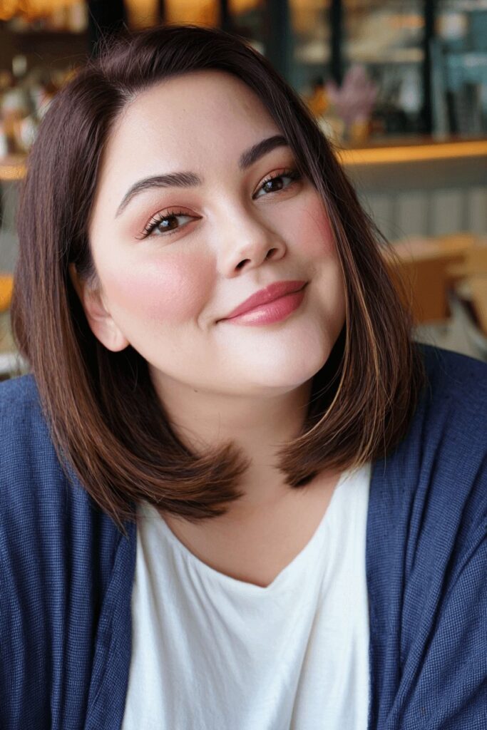Sleek Shoulder-Length Lob