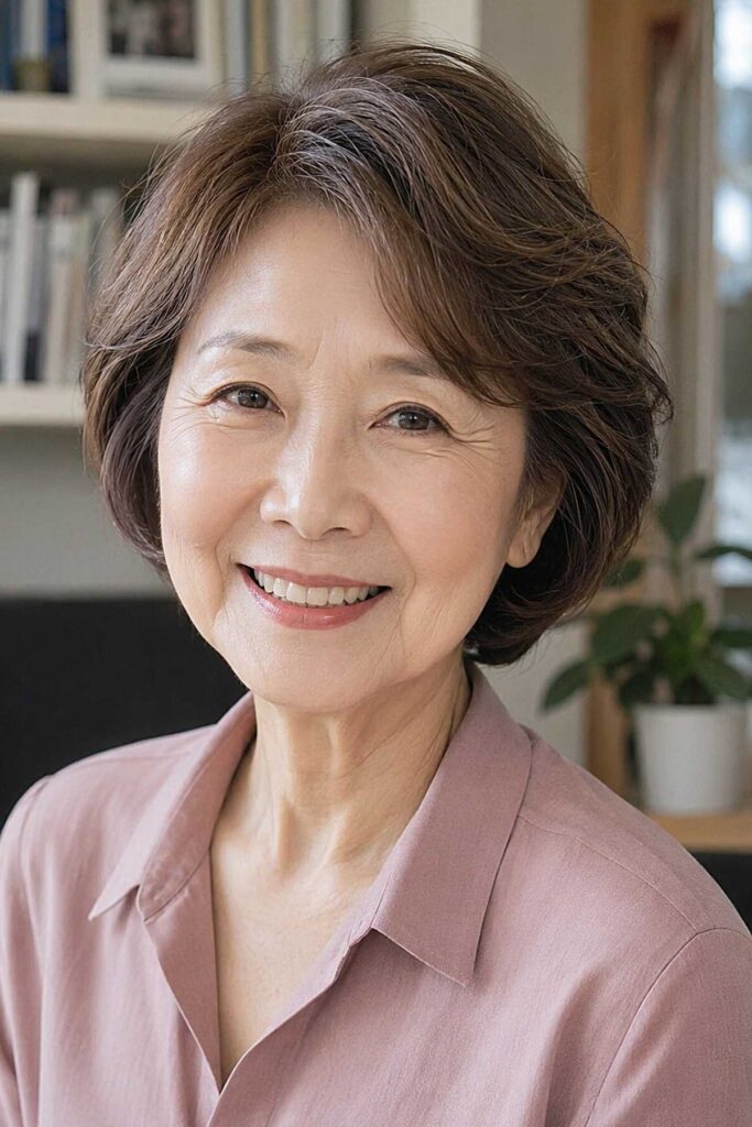 Soft Layered Bob with Side-Swept Part