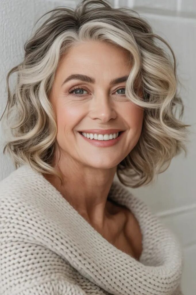 Textured Blonde Bob with Face-Framing Money Pieces