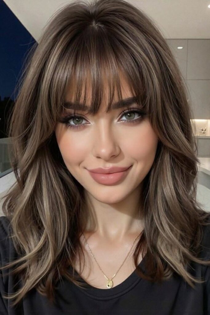 Textured Bob with Curtain Bangs