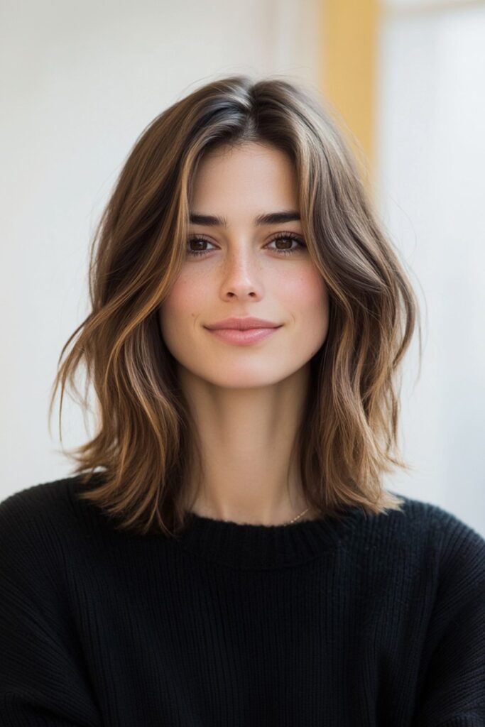 Textured Bob with Curtain Bangs