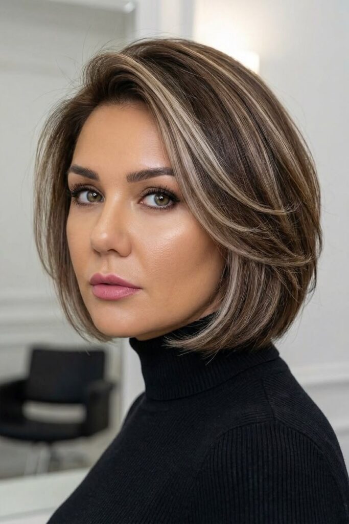 Textured Bob with Highlighted Layers