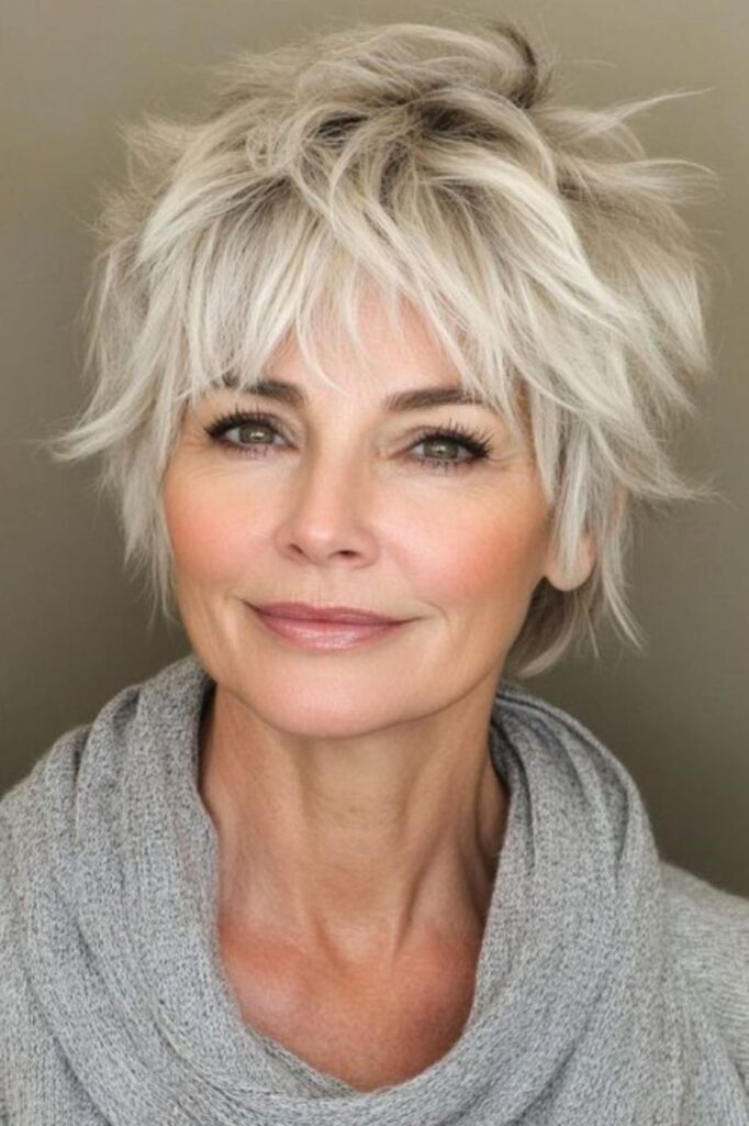 Textured Choppy Pixie Cut with Piece-y Bangs