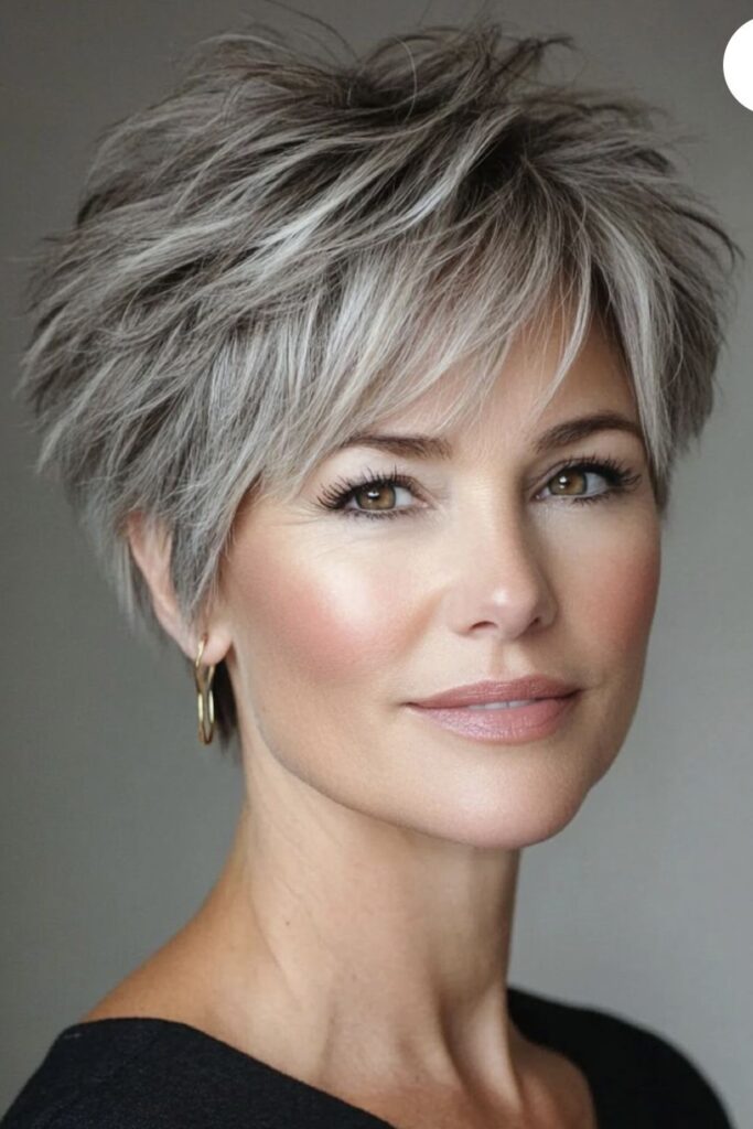 Textured Choppy Pixie with Piece-Y Bangs