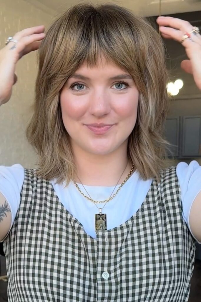 Textured Medium Bob with Soft Fringe