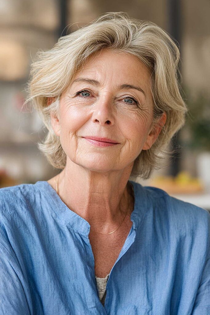 Voluminous Layered Bob with Soft Waves