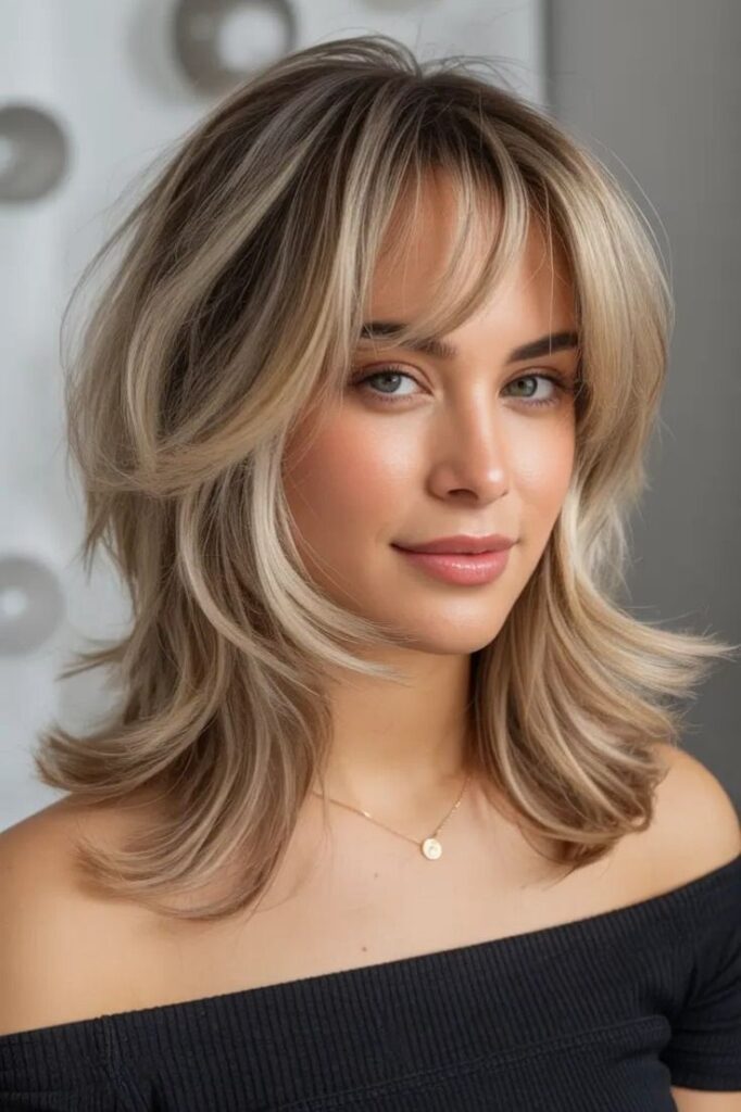 Textured Shag with Wispy Bangs