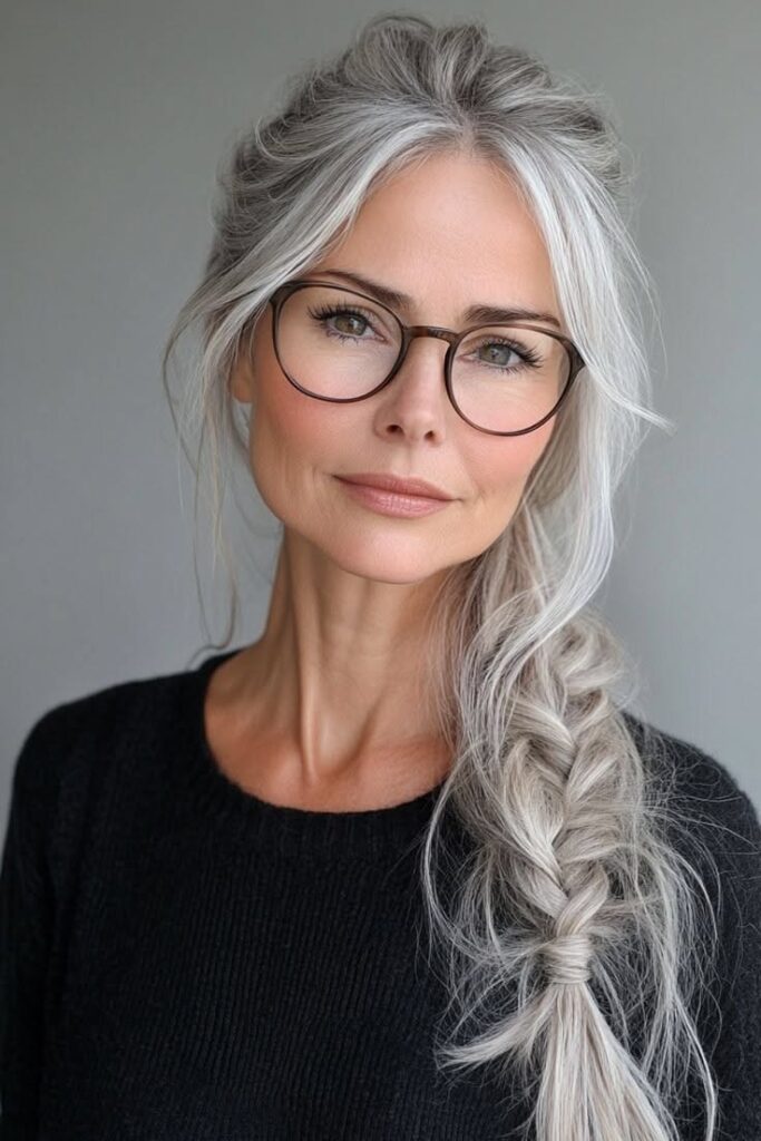 Textured Side Braid with Soft Face-Framing Tendrils