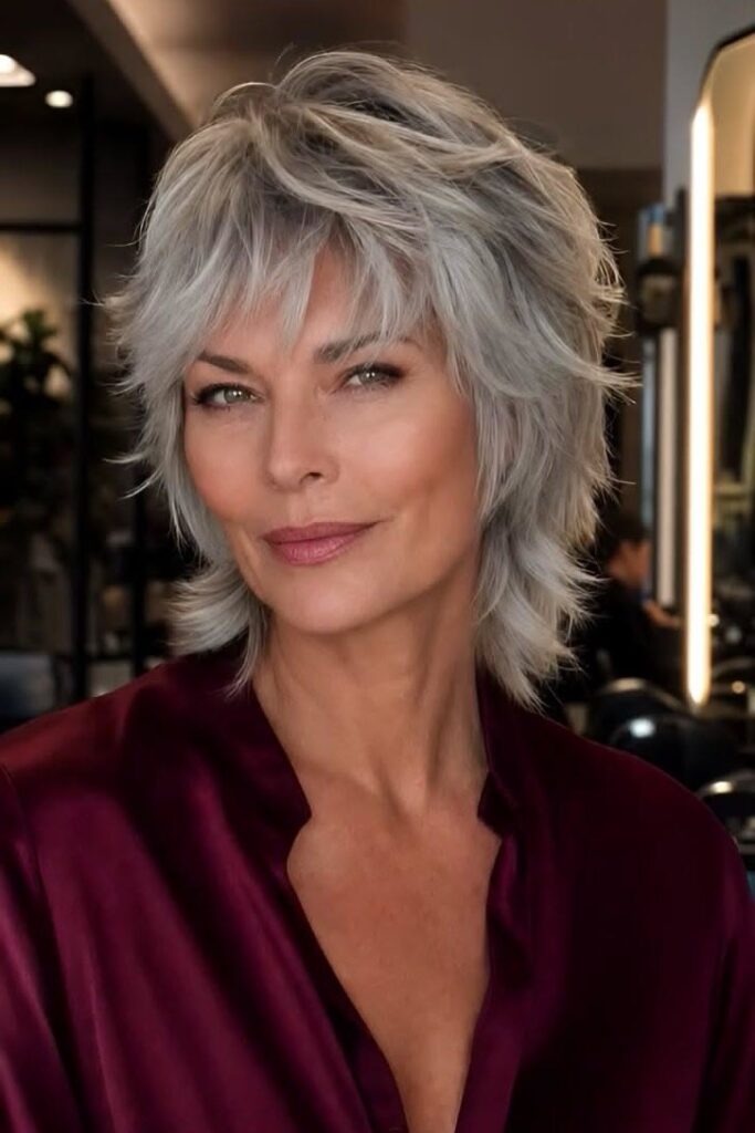 Voluminous Textured Shag with Soft Layers