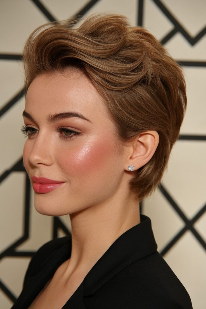 Classic Pixie Cut with Soft Textured Top